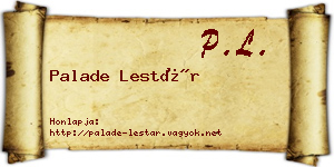 Palade Lestár névjegykártya